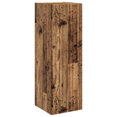 vidaXL - Wandgemonteerde - Badkamerkast - Oud - hout - 33 - x - 34,5 - x - 100 - cm