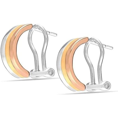 Vrouwen Tricolore Oorbellen in 925 Sterling Zilver BIPE052