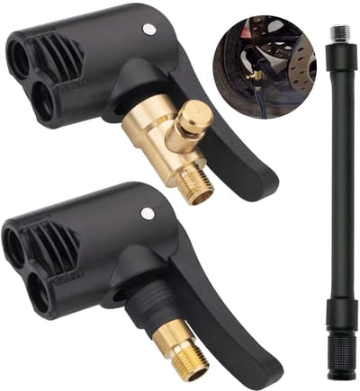 Dailygoods - Autoventieladapter - Bandenventieladapter - Duurzaam en betrouwbaar - 8 mm - Bandenpomp slangadapter - Geschikt voor auto, fiets en motor...