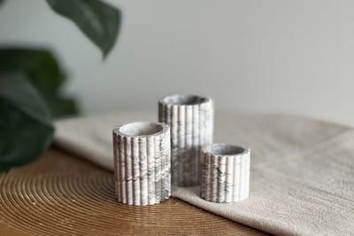DIY Hobbypakket Giethars kaarsenhouders zwart
