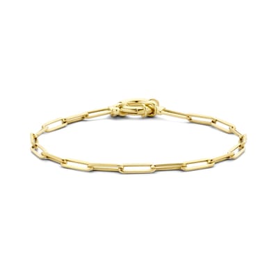 Armband Paperclip Vierkante Buis 3,0 Mm 18 Cm Met Groot Springslot