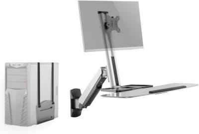 Zit sta bureau werkplek wandmontage - monitorbeugel toetsenbord desktop houder