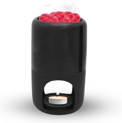 Scentchips® Shiny Duo - Waxbrander - Geurbrander - Oliebrander - Wax Melts Brander - Aromabrander - Ook Geschikt Voor Essentiële Oliën - Geurolie - Waxmelts - Zwart