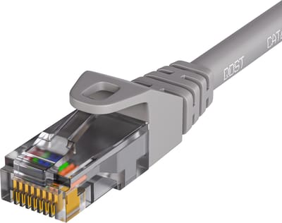 Qost - CAT6 internetkabel - CCA / UTP - 10 Gbps / 250 MHz - RJ45 Connectoren - Patchkabel / Netwerkkabel - 0.25 meter - Grijs