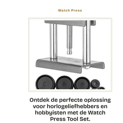 Dailygoods - Watch Press Tool Set - Horloge Reparatie Set - Sterk en Duurzaam - Geschikt voor de meeste Horloges - Horloge Opener - Inclusief 12 Fitti...