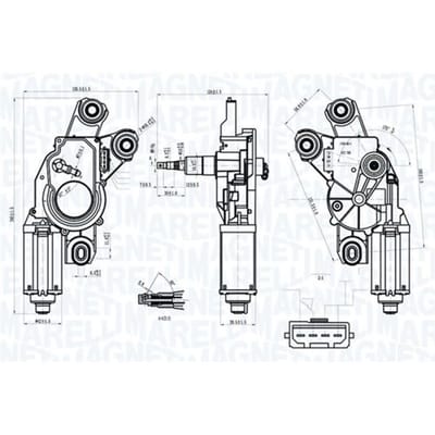 Ruitenwissermotor MAGNETI MARELLI 064070000010
