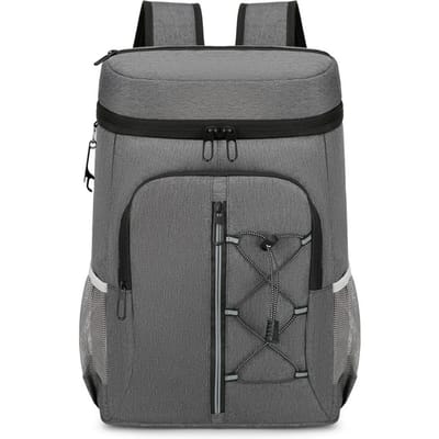 Geïsoleerde koelrugzak Comfortabele zachte koeltas Lichtgewicht kampeerrugzak donkergrijze kleur