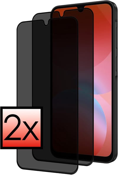 Screenprotector - 2 Stuks - Geschikt voor Samsung Galaxy A26 - Privacy Filter - Beschermglas - Gehard Glas - Tempered Glass - Screen Protector - Anti Spy - Full Display Cover
