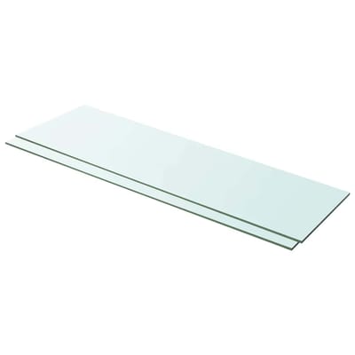 vidaXL - Schappen - 2 - st - 100x30 - cm - glas - transparant