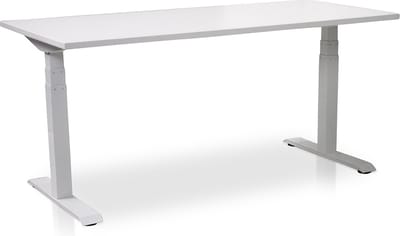 Zit-sta bureau elektrisch verstelbaar - MRC PRO-L 2.0 NEN-EN 527 | 180 x 80 cm | frame wit - blad wit | memory functie met 4 standen | 150kg draagvermogen