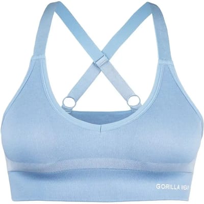 Gorilla Wear Selah Seamless Sportbeha - Lichtblauw - XS/S