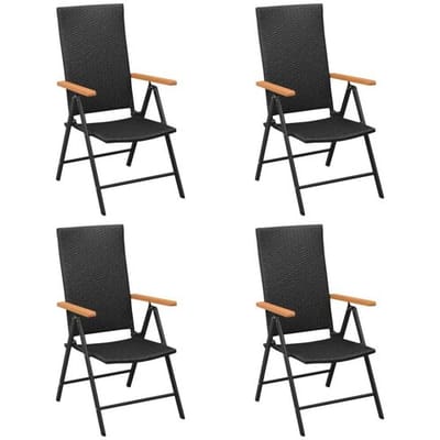 vidaXL - 5-delige - Tuinset - zwart - en - bruin