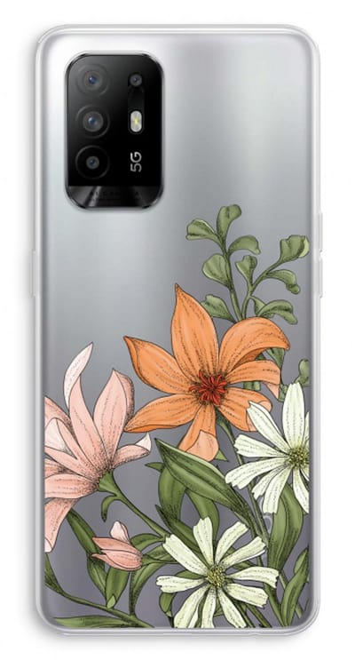 Case Company® - Hoesje geschikt voor Oppo A94 5G hoesje - Floral bouquet - Soft Cover Telefoonhoesje - Bescherming aan alle Kanten en Schermrand