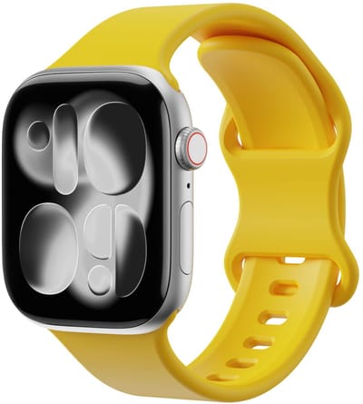 SBG Siliconen Bandje Geschikt voor Apple Watch Ultra | 49MM | Sport Horlogeband Geel
