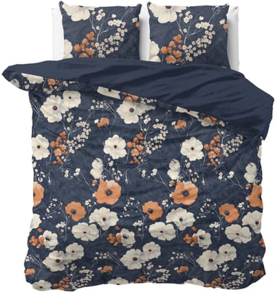 Dekbed-Discounter - Sleeptime Pure Dekbedovertrek 240 x 200/220 cm - Verkoelend Katoen - Dubbele instopstrook - Wassen op 40 graden - Inclusief 2 kussenslopen - Flora