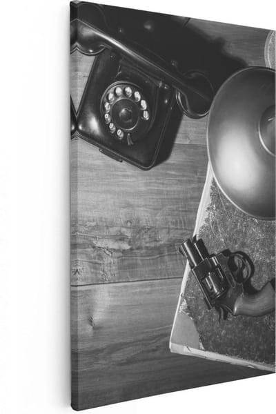 Artaza Canvas Schilderij Gangster - 20x30 cm - Klein - Wanddecoratie Stilleven - Muurdecoratie Woonkamer - Kamer Accessoires