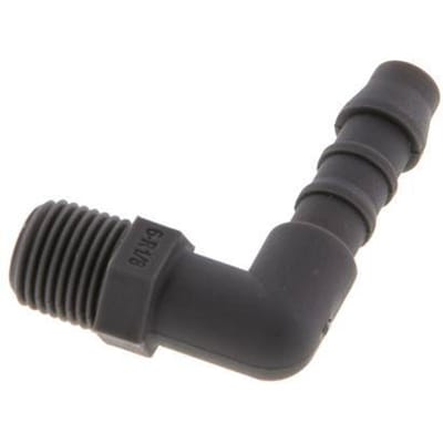 6 mm & R1/8'' PA 6 L-Slangpilaar Met Buitendraad [10 Stuks]