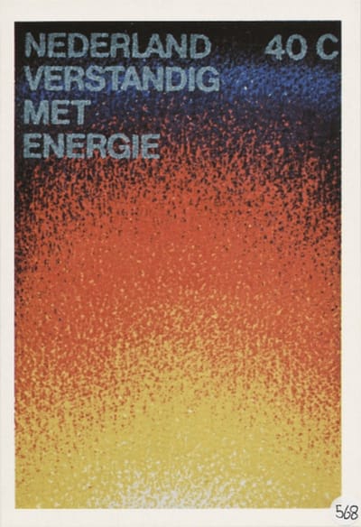 Briefkaart met afbeelding Verstandig met energie postzegel