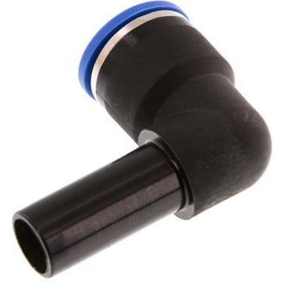 14mm x 14mm 90 graden L-verbinding PA 66 Insteekfitting Plug NBR [2 Stuks]