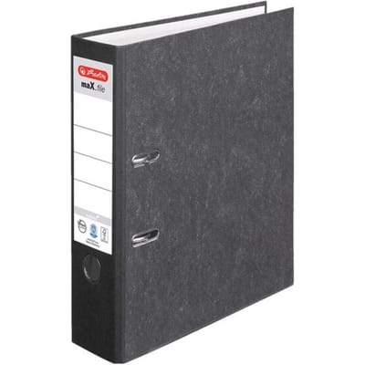 herlitz ordner maX.file nature, A4, rugbreedte 80 mm, zwart
