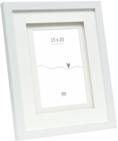 Deknudt Frames fotolijst S65KK1 P1 - wit met passe-partout - 15x20 cm