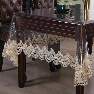 Nappe transparente en PVC pour salon, tapis de Table basse imperméable et résistant à l'huile, antidérapante et lavable 85x85cm