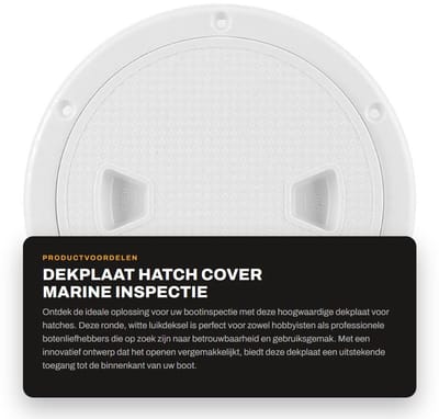 Dailygoods- Dekplaat 6in - ABS Luikdeksel - Ronde Inspectie Dekplaat - Wit - Antislip - Schokbestendig Ontwerp