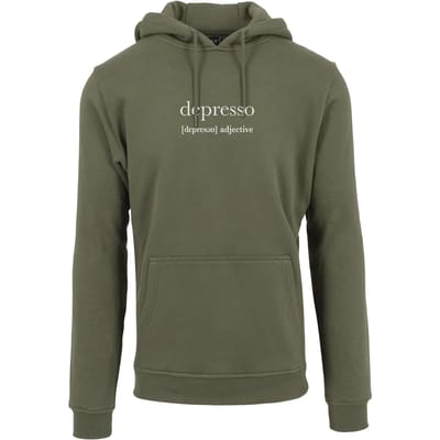 Mister Tee - Depresso Hoodie/trui - S - Olijfgroen
