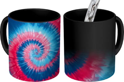 Magische Mok - Foto op Warmte Mokken - Koffiemok - Spiraal - Roze - Draaiend - Magic Mok - Beker - 350 ML - Theemok
