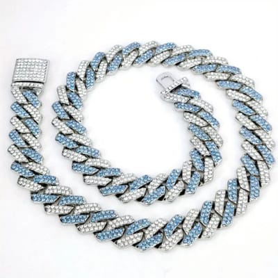 Livano Ketting - Heren - Staal - Nep zilver - Met Hanger - Wit