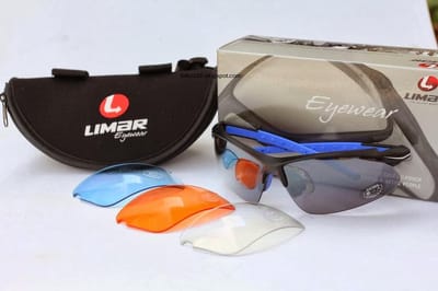 Fietsbril zwart & titanium met verschillende glazen - Limar OF6 Black titanium - 4 soorten glazen en tasje inbegrepen