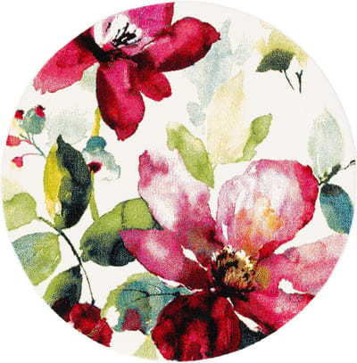 Pergamon Design vloerkleed briljant bloemen rond