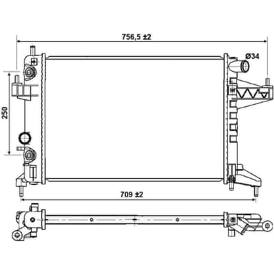 Radiator, motorkoeling NRF 53035