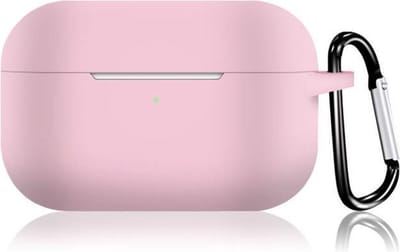 Apple AirPods Pro Hoesje Roze Met Clip - Roze - Siliconen - Case - Cover - Soft case