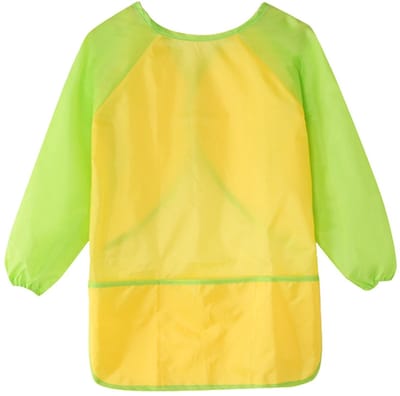Schort kinderen - Verfschort - Keukenschort - Schilderschort - Verven - Verfjas - Knutselschort - Kliederschort - Waterdicht - Kliederen - Kleding beschermen - Geel - Jonyx
