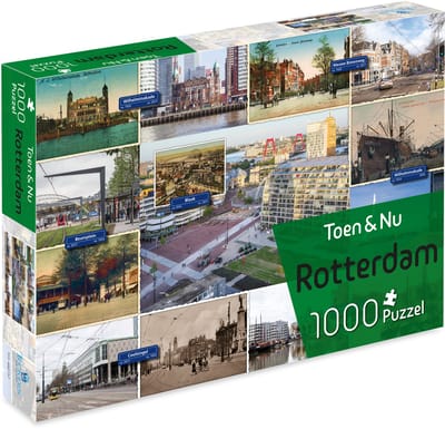 Toen & Nu Puzzel - Rotterdam (door fotograaf Robert Mulder) - 1000 stukjes - Tucker's Fun Factory Legpuzzels