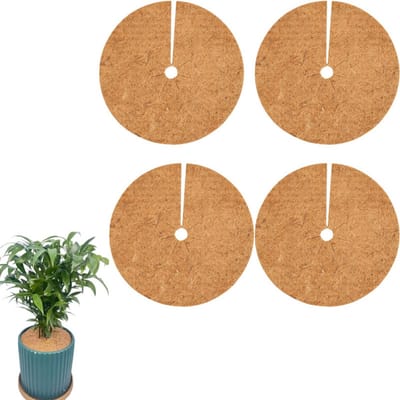 Kokos Mulch Lades - Plantenbeschermers - Bescherming Bomen - Natuurlijk Organisch - 4 Stuks - Bruin