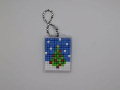 Sleutelhanger, Kerstboom, Kerstmis, Pixels