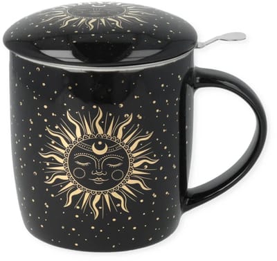 Theemok set Zon en Maan zwart – 400 ml
