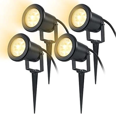 LED Tuinspots 3W - Set van 4 Buitenlampen Warm Wit 3000K Waterdicht IP65 voor Tuin, Oprit en Vijver
