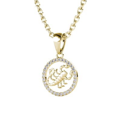 Schorpioen Zodiac Hangers - Goud en Kristal