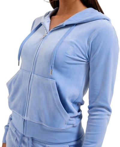 Juicy Couture Juicy Couture Robertson hoodie met ritssluiting BLAUW - Maat XXS