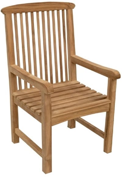 Massieve Houten Tuinstoel van Teak - Teakhouten Tuinstoel - Weersbestendig - 60 x 60 x 110 cm