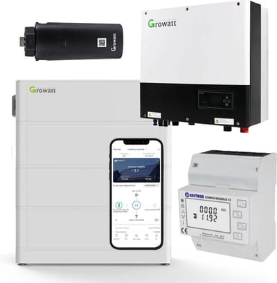 Growatt SPH5000TL3-BH-UP 5kW Hybride Omvormer Met 7,6 KWh Thuisbatterij