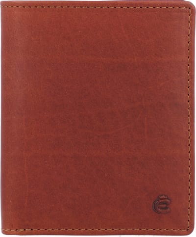 Esquire Dallas portemonnee leer 9 cm - Jongens - Staand formaat - braun