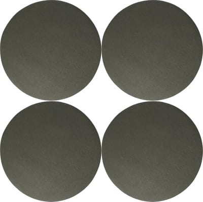 Wicotex Placemats Uni - 4x - donker grijs - rond 38 cm - anti slip laag - Teflon coating toplaag