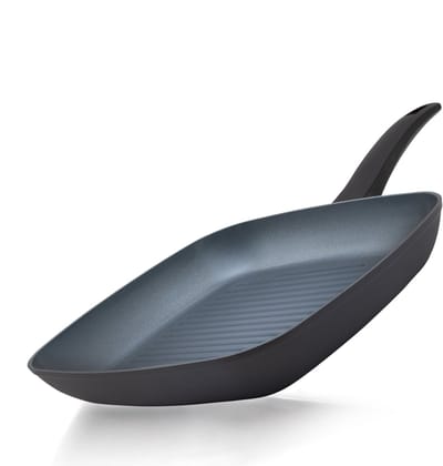 BE Living Grillpan - Ø 28 cm - Koekenpan - Keramisch - Inductie Pan - PFAS Vrij Anti Aanbak - Delight Series