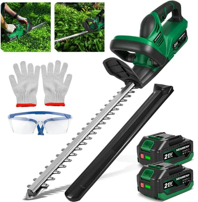 NewBeny Accu Heggenschaar - 51 cm Bladlengte - Elektrische Heggenschaar - met 2x Accu’s - Professionele heggen - Struikschaar - voor heggen, struiken, snoeien