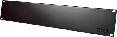 Blindplaat 19 inch 2U - Gesloten rackpaneel - Innox RP 2U - Zwart