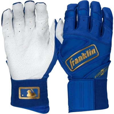 Franklin Honkbal/Softbal Slaghandschoenen Volwassenen| Maat XL Kleur Royal/Gold